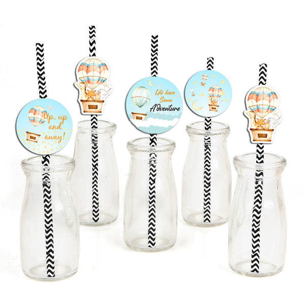 Hot air Birthday Party Paper Decorative Straws