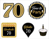 70th Theme Birthday Party Paper Decorative Straws