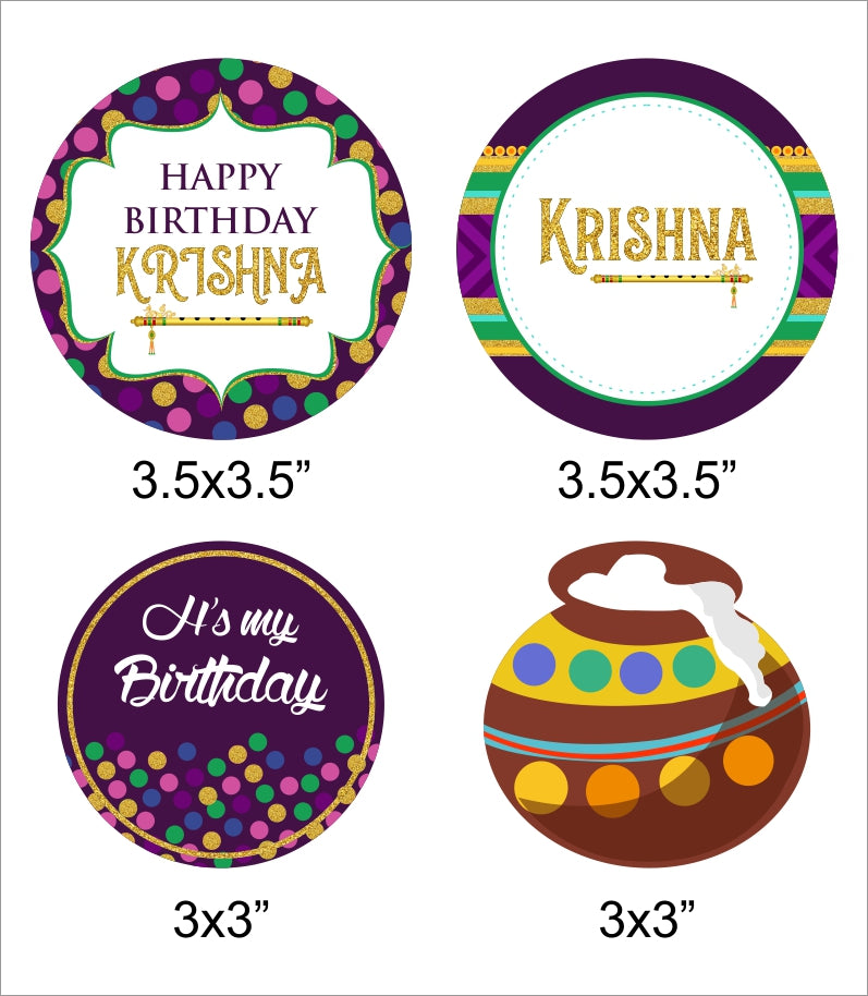 Little Krishna Theme Birthday Party Paper Decorative Straws