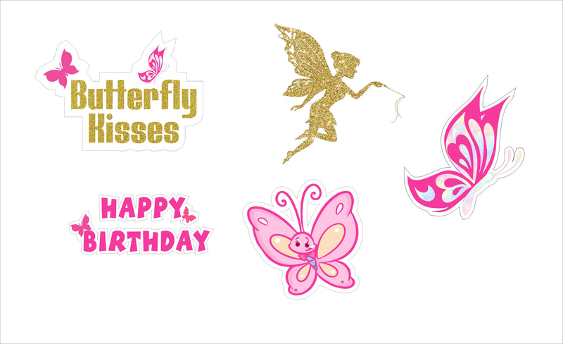 Butterflies and Fairies Theme Birthday Party Paper Decorative Straws