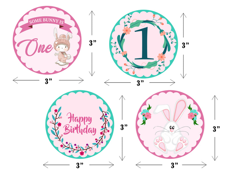 Bunny Theme  Birthday Party Paper Decorative Straws