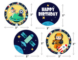 Space Theme Birthday Party Paper Decorative Straws