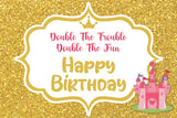 Twin Girls Theme Birthday Table Mats for Decoration