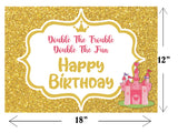 Twin Girls Theme Birthday Table Mats for Decoration