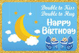 Twin Boys Party Birthday Table Mats for Decoration