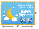 Twin Boys Party Birthday Table Mats for Decoration