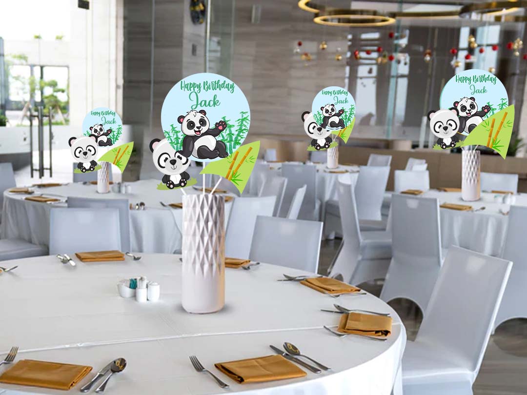 Panda Birthday Party Table Toppers for Decoration