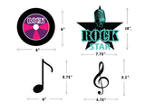 Rockstar Theme Birthday Party Table Toppers for Decoration