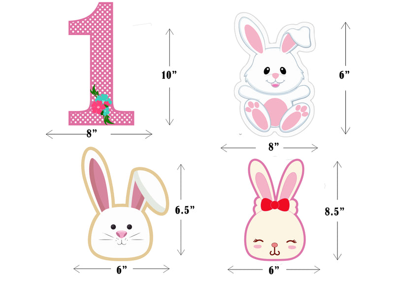 Bunny Birthday Party Table Toppers for Decoration