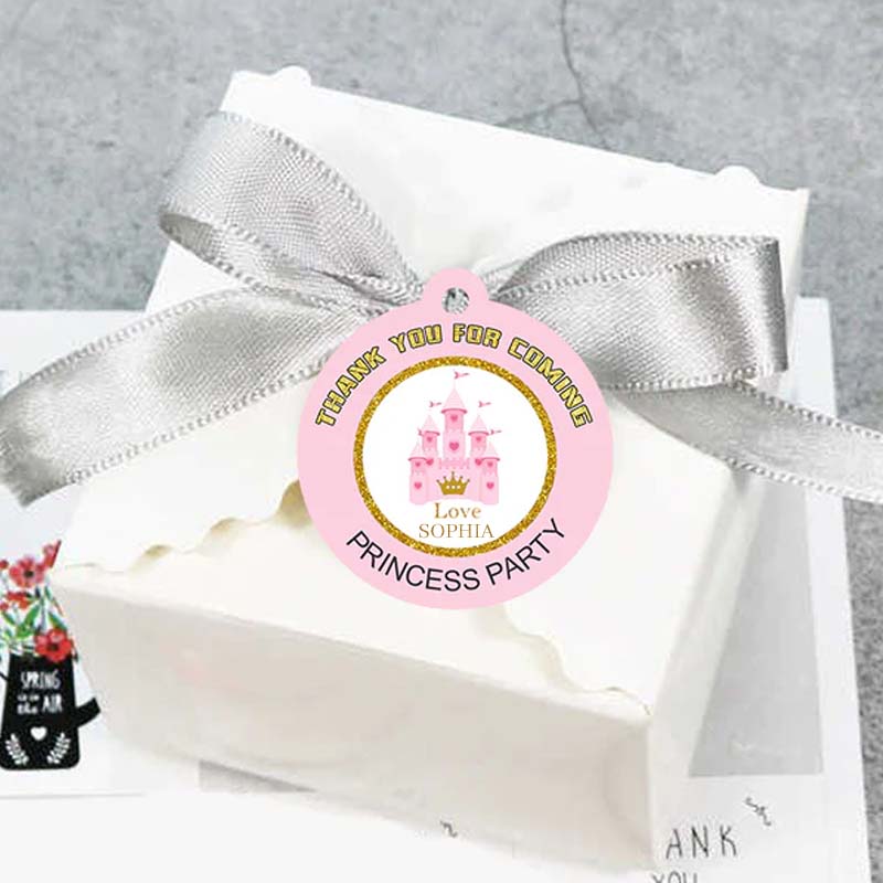 Princess Birthday Party Thank You Tags/Return Gift tags