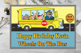 Wheels On The Bus Theme Birthday Table Mats for Decoration