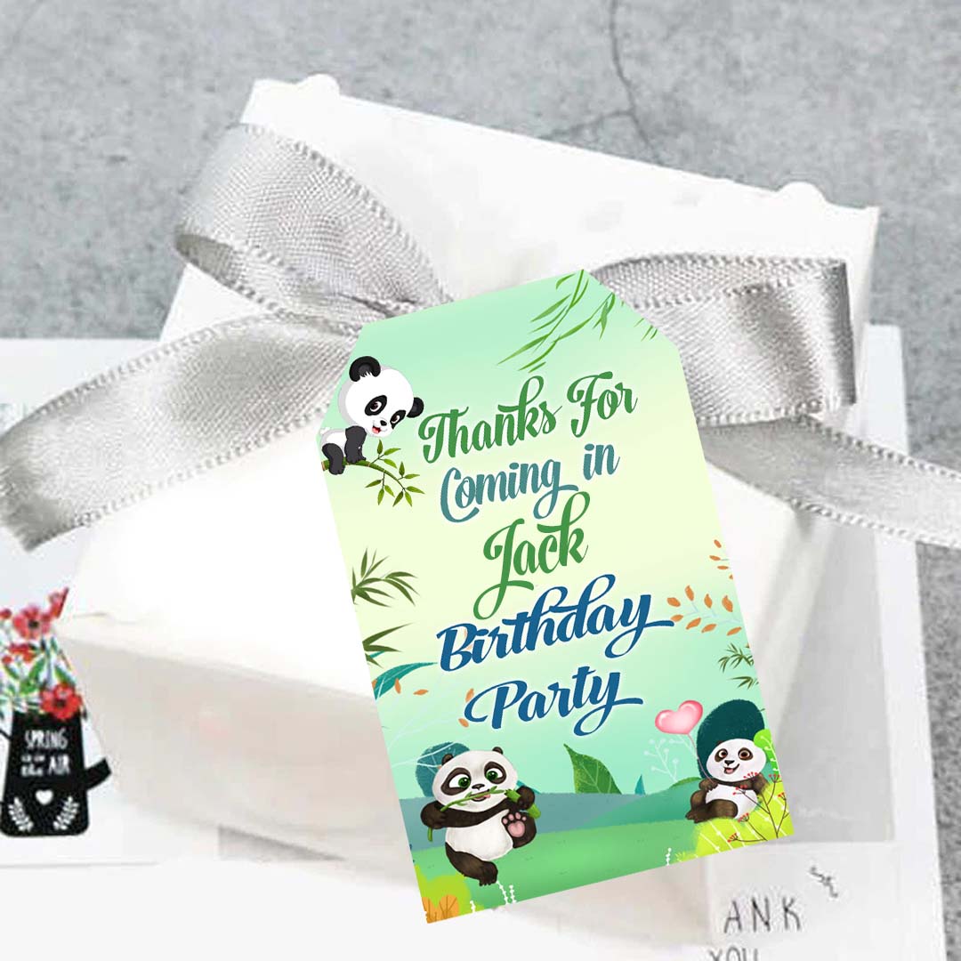 Panda Birthday Party Thank You Tags/Return Gift tags