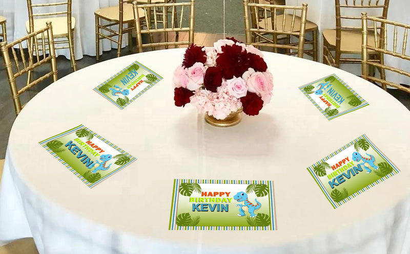 Dinosaur Theme Birthday Table Mats for Decoration