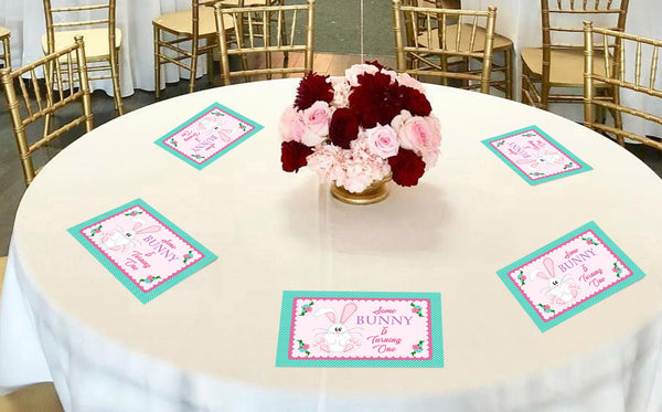 Bunny Theme Birthday Table Mats for Decoration
