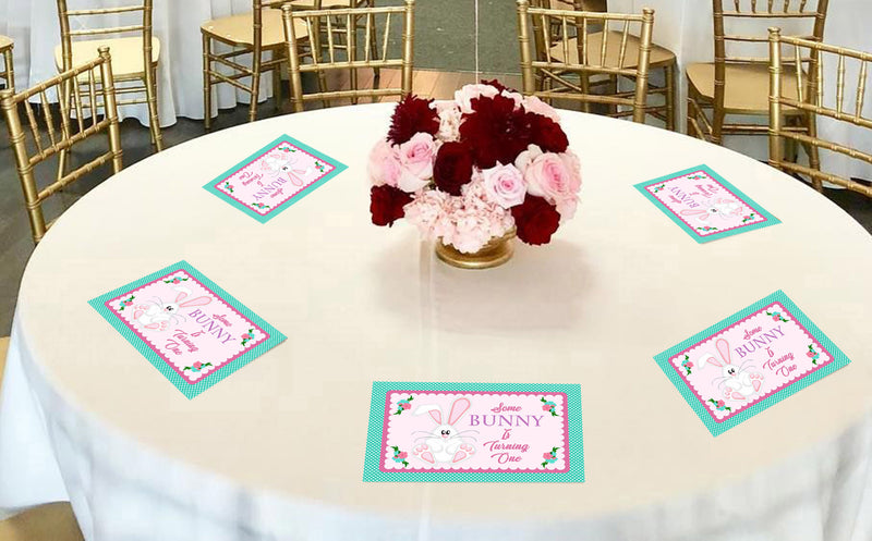 Bunny Theme Birthday Table Mats for Decoration