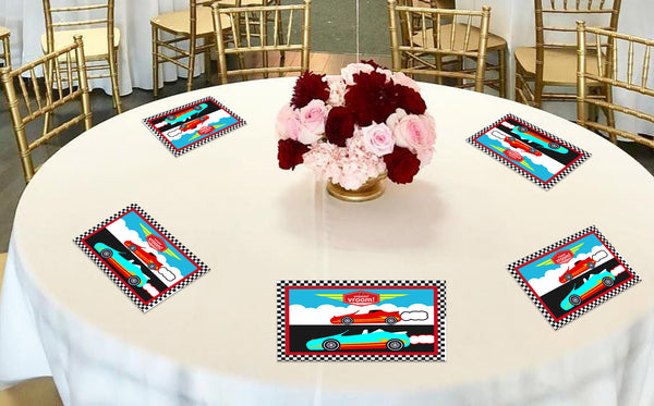 Racing Car Birthday Table Mats for Decoration