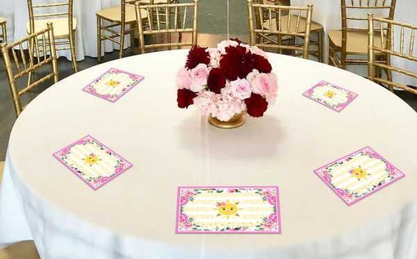 Sunshine Theme Birthday Table Mats for Decoration