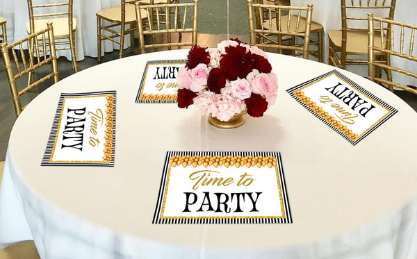 Milestone Theme Birthday Table Mats for Decoration