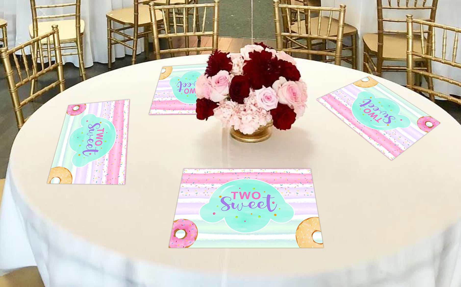 Two Sweet Birthday Table Mats for Decoration