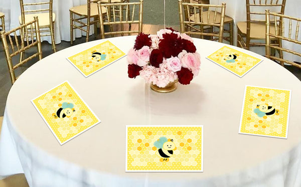 "What It Will Bee" Baby Shower Theme Table Mats for Decoration