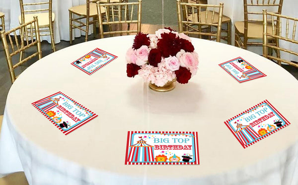 Carnival Theme Birthday Table Mats for Decoration