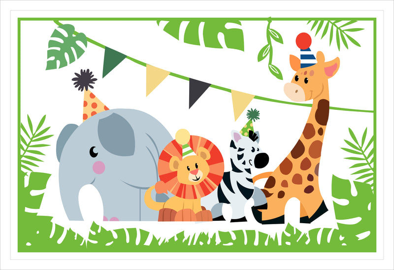 Jungle Safari Theme Birthday Table Mats for Decoration