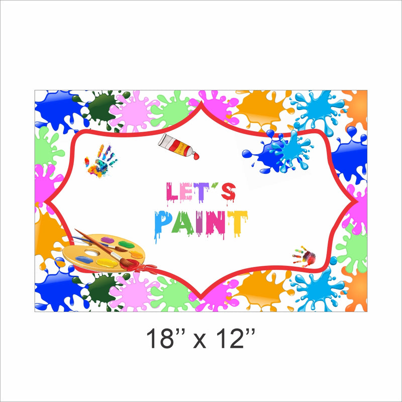 Art and Paint  Birthday Table Mats for Decoration