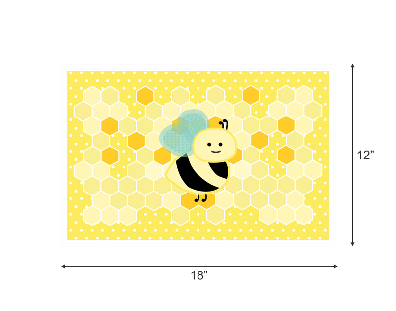 "What It Will Bee" Baby Shower Theme Table Mats for Decoration