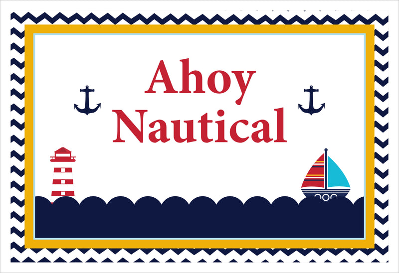 Nautical Theme Birthday Table Mats for Decoration