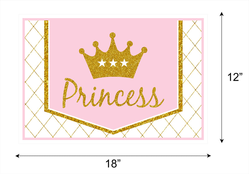 Princess Theme Birthday Table Mats for Decoration