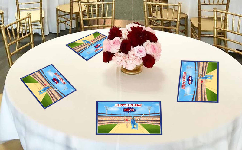 Cricket Theme Birthday Table Mats for Decoration