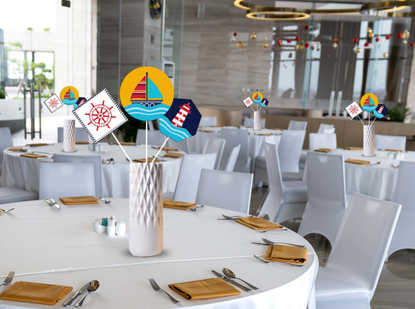 Nautical Theme Birthday Party Table Toppers for Decoration