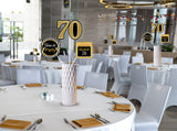 70th Theme Birthday Party Table Toppers for Decoration