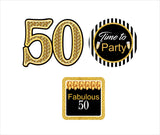 50th Theme Birthday Party Table Toppers for Decoration