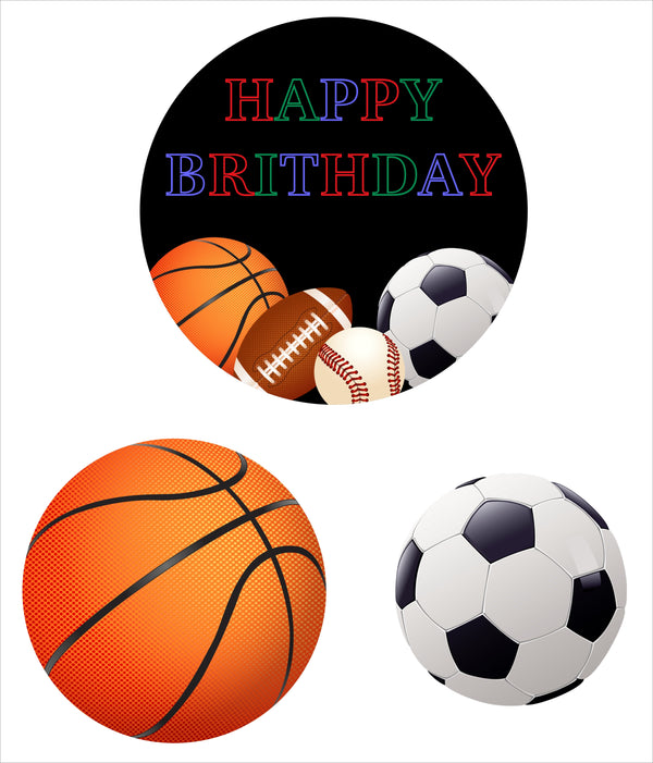 Sports Theme Birthday Party Table Toppers for Decoration