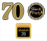 70th Theme Birthday Party Table Toppers for Decoration