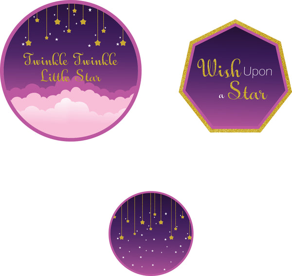 Twinkle Twinkle Little Star Theme Birthday Party Table Toppers for Decoration