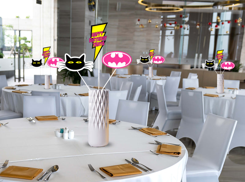 Super Girl Theme Birthday Party Table Toppers for Decoration