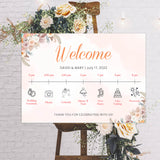 Boho Wedding Day Timeline Board