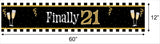 21st Theme Birthday Party Long Banner for Decoration