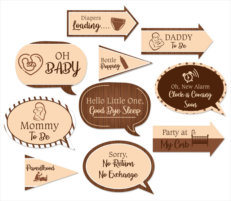 "Oh Baby" Baby Shower Theme Party Photo Props Kit