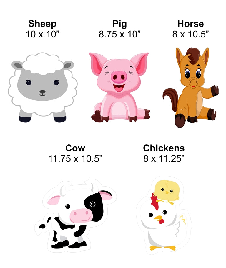 Farm Animal Birthday Party Theme Hanging Set for Decoration