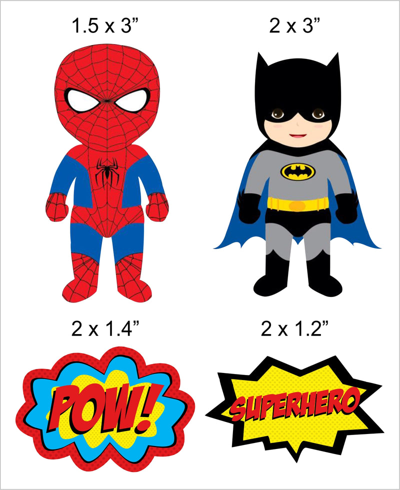 Super Hero Birthday Party Paper Decorative Straws