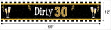 30th Theme Birthday Party Long Banner for Decoration