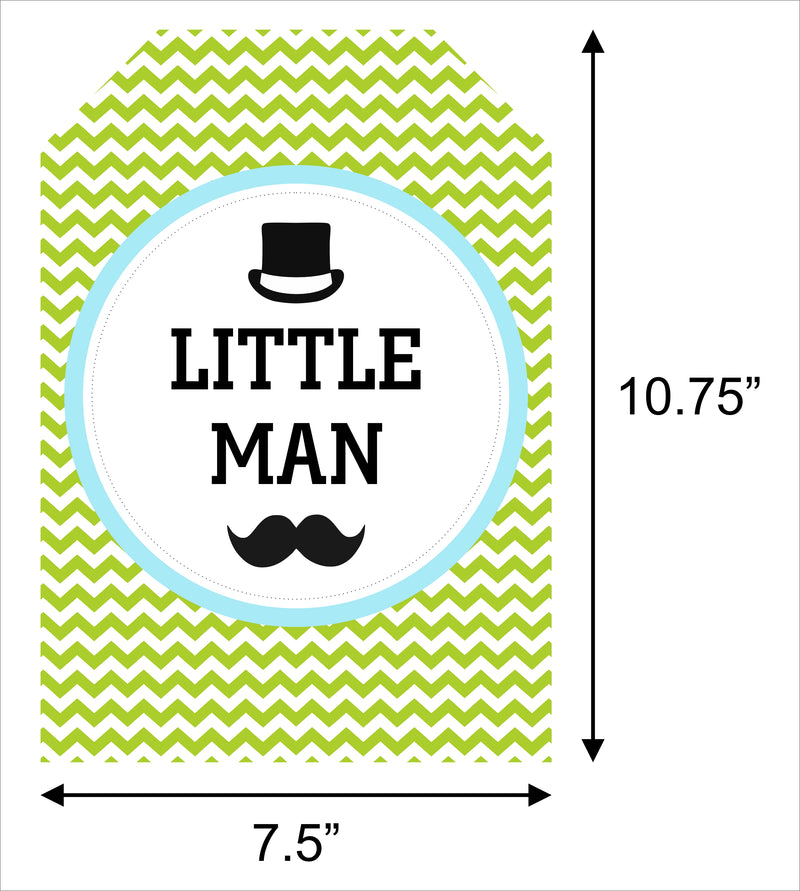 Little Man Theme Birthday Paper Door Banner or  Wall Decoration.