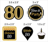 80th Theme Birthday Party Paper Decorative Straws