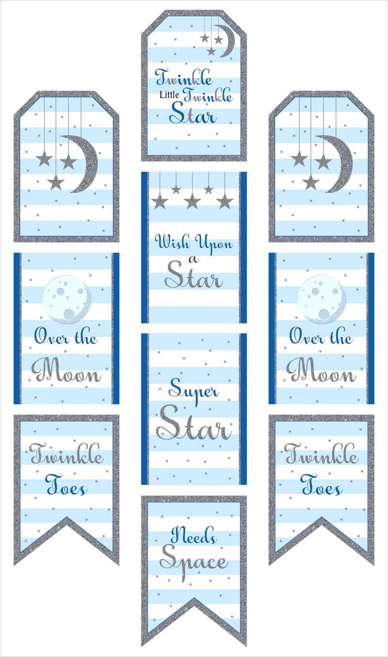 Twinkle Twinkle Little Star Theme Birthday Paper Door Banner/ Wall Decoration.