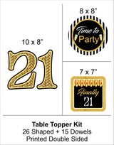 21st Theme Birthday Party Table Toppers for Decoration