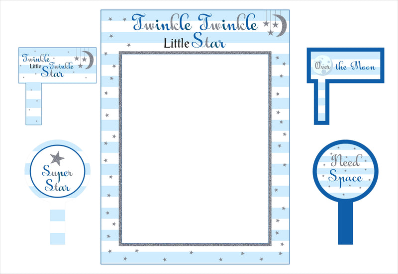 Twinkle Twinkle Little Star Birthday Party Selfie Photo Booth Frame & Props