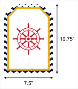 Nautical Ahoy Theme Birthday Paper Door Banner or for Wall Decoration.